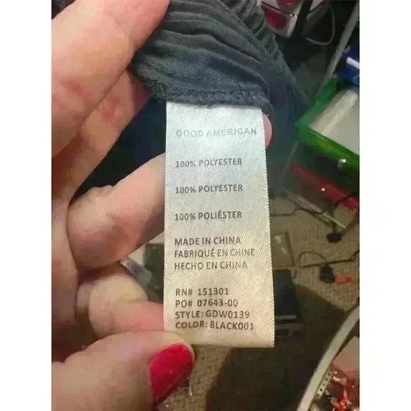 Good American Women's Black Ribbed Maxi Slip Dress Size 00 - Picture 8 of 14